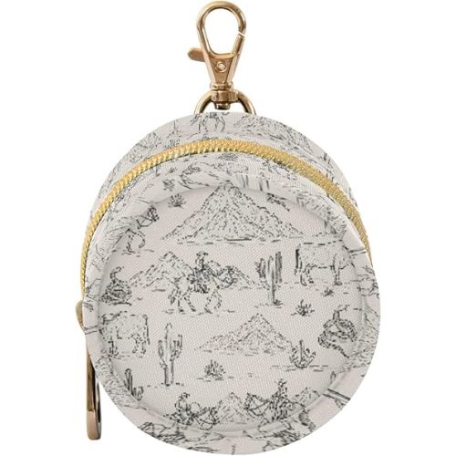 Western Cowboy Snake White Pattern Pacifier Holder Case with Metal Clip Portable Pacifier Case for Baby Boys Girls