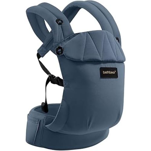 Baby Carrier Newborn to Toddler, 7-45 lbs with Natural Material, Ergonomic Design,Versatile and Adjustable,Hands Free for Moms&Dads,Blue