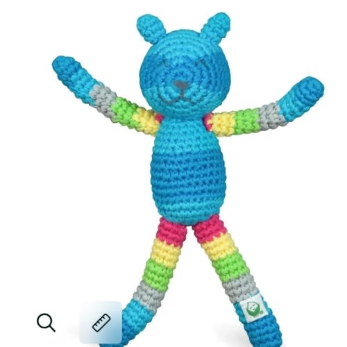Baby Animal Rattle Toy | Hand-Crocheted from Organic Cotton | i play.® by Green Sprouts®
