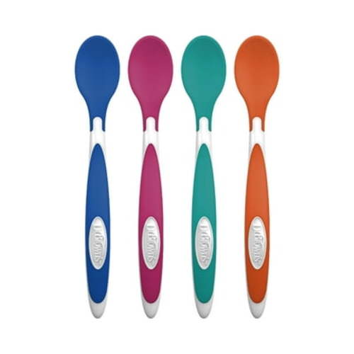 Dr. Brown's TempCheck, Temperature Color-Changing Spoons for Babies & Toddlers, BPA Free, 4 Pack