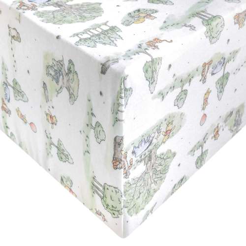 Premium Knit Fitted Crib Sheet - Hundred Acre Wood