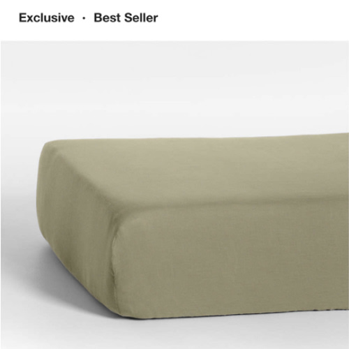 Supersoft Garden Green Organic Cotton Gauze Baby Crib Fitted Sheet