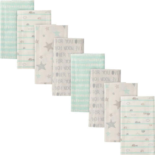 8-Pack Neutral Elephants Flannel Burp Cloths – Gerber Childrenswear