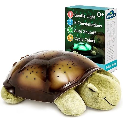Cloud b Calming Nightlight Star Projector | Gentle Brightness | 3 Colors | 8 Constellations | Auto-Shutoff | Twilight Turtle Green