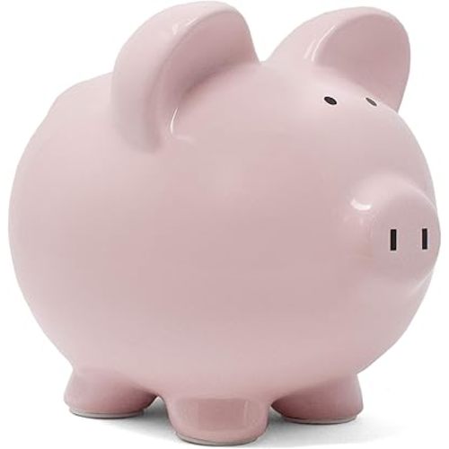 Child to Cherish Ceramic Piggy Bank, Pink