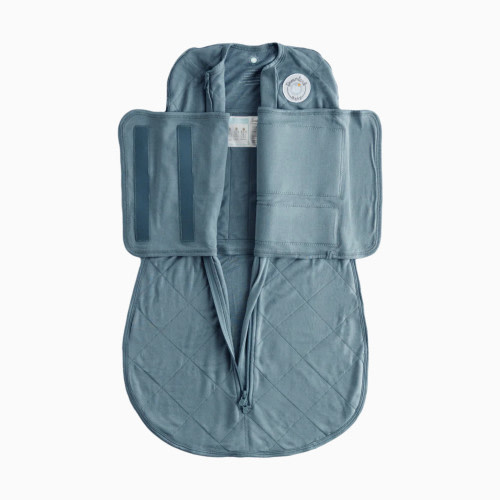 Dreamland Baby Co. Bamboo Classic Swaddle (Non-weighted) - Ocean Blue, 0-6 Months