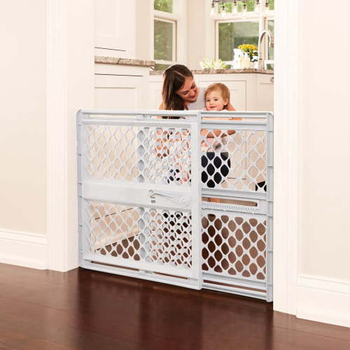 Toddleroo by North States 26"-42" Supergate Explorer Baby Safety Gate, Gray Plastic