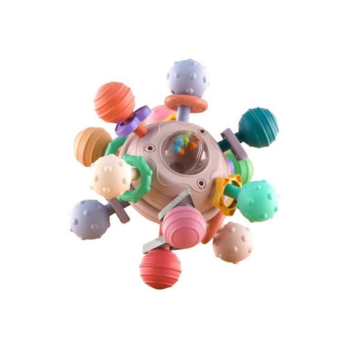 Amazon.com : Baby Teething Toys Sensory Baby Toys chew Toys Teething Ball Rattle teethers Toys Grasping Activities Baby Toys for 0-6-12-18 Months Girls Boys Gifts(Pink) : Baby