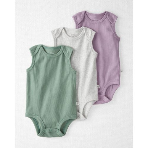 Baby 3-Pack Organic Cotton Rib Bodysuits - Little Planet | Carter's