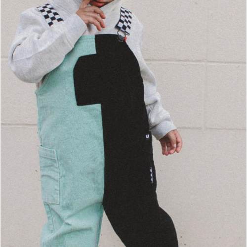 Colorblock Mint Overalls
