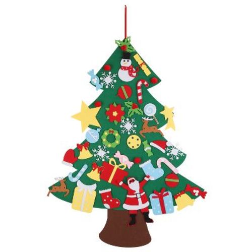 iMountek"DIY Felt Christmas Tree with 41 Detachable Ornaments for Kids - Fun Wall Hanging Xmas Decor Gift"Multicolor