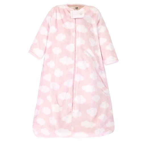 Hudson Baby Unisex Baby Plush Sleeping Bag, Sack, Blanket, Pink Clouds, 0-6 Months