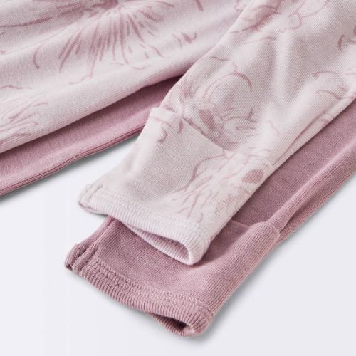 Baby Girls' 2pk So Very Soft Floral Modal Sleep N' Play - Cloud Island™ Pink 0-3M