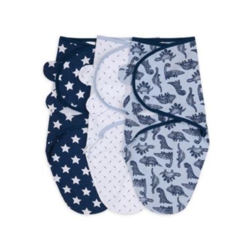 Newborn Swaddles for Baby Girls, 3 Pack Set, Pink Floral Stars