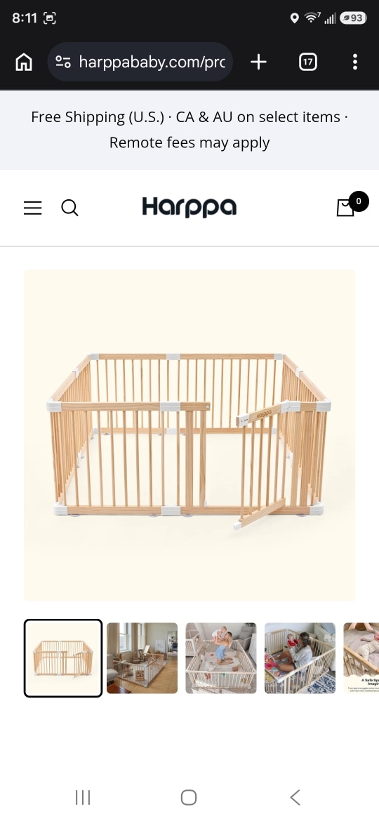 HARPPA Wooden Baby Gate Playpen | Non-Toxic Foldable DIY Adjustable Play Yard for Infants & Toddlers – Natural Finish Baby Fence for Small & Large Spaces