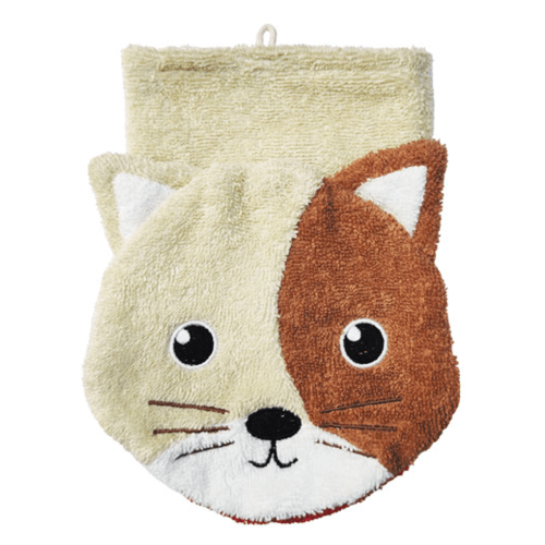 Organic Cotton Cat Washcloth Puppet