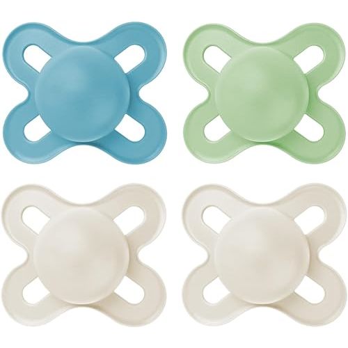 MAM Original Start Matte Baby Pacifiers, Binky for 0-3 Months, BPA-Free Silicone Nipple, Easy to Clean, Best for Newborn Babies, Developed with Medical Experts, 4 Count Binkies