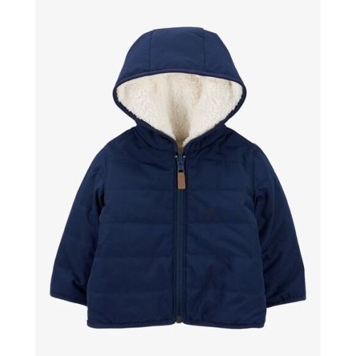 Baby Reversible Zip-Up Sherpa Hooded Jacket - Carter's | Carter's