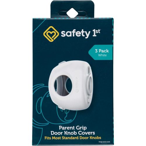 Grip Door Knob Covers, White, (Pack of 3)