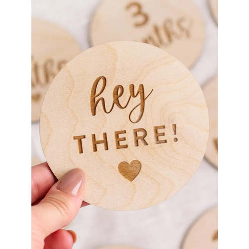 Baby Wooden Hearts Milestone Cards