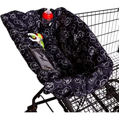 Disney Baby by J.L. Childress Shopping Cart & High Chair Cover for Baby to Toddler, Mickey Black