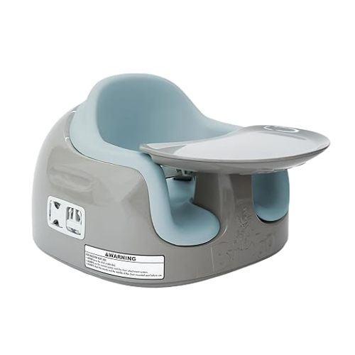 Bumbo 3-in-1 Multi Seat Baby & Toddler Convertible Non-Slip Chair, Breige/Desert Mirage -Portable Floor Seat, Booster & High Chair w/Activity Tray and Safety Harness for Infants 6-36 Months