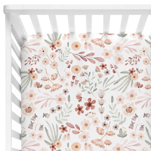 Wren's Wildflower Crib Sheet