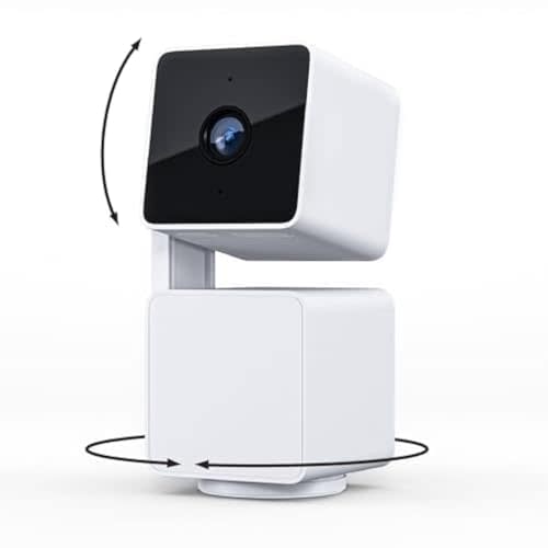 WYZE Cam Pan v3 Indoor/Outdoor IP65 1080P 360° Pan/Tilt/Zoom Wi-Fi Smart Home Security Camera with Motion Tracking for Baby & Pet, Color Night Vision, Works with Alexa & Google Assistant, White