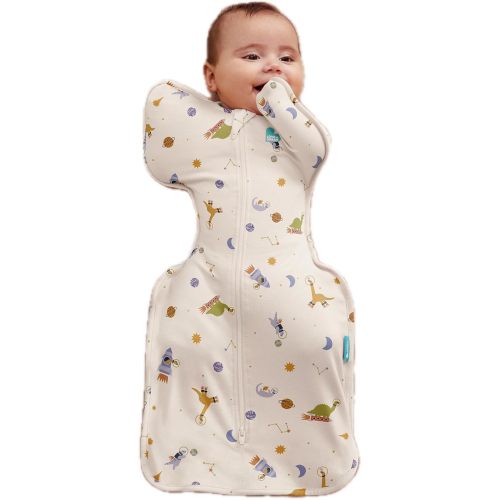 Love to Dream Swaddle UP, Baby Sleep Sack, Self-Soothing Swaddles for Newborns, Get Longer Sleep, Secure Fit Helps Calm Startle Reflex, New Born Essentials for Baby, 1.0 TOG, 13-19 lbs, Space Dinos