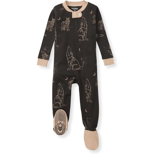 Burt's Bees Baby Boys' Pajamas, Zip-Front Non-Slip Footed Sleeper, Organic Cotton