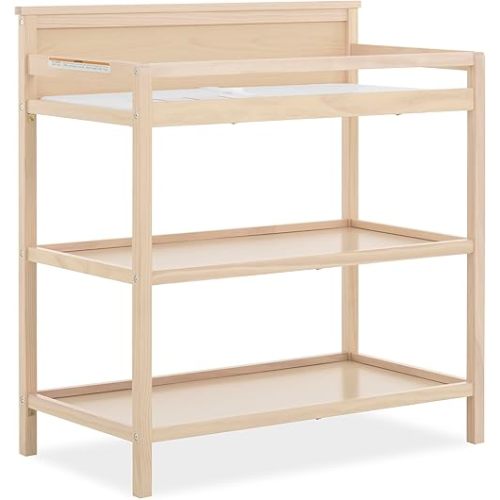 Dream On Me Jax Universal Changing Table in Vintage White Oak, with a Clean Modern line Design & Two Spacious Shelves