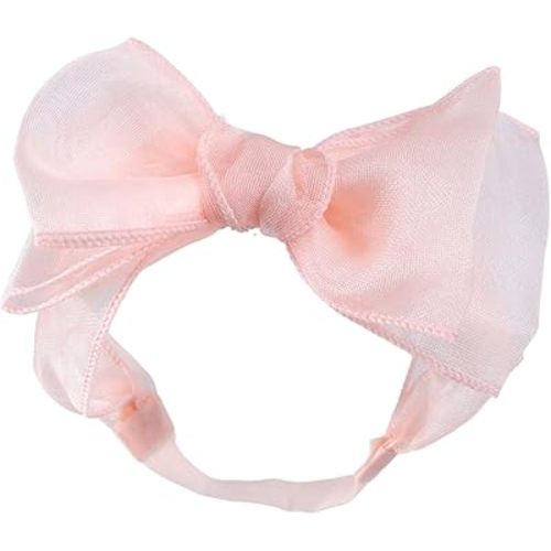 Lace Big Bow Baby Girls Headband Floral Hair Band Toddlers Newborn Infants Christening Baptism Party Hair Accessories for 6-36 Months Elastics Hairband (Style 6)