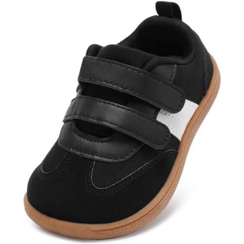 Toddler Wide Toe Box Shoes:Boys Barefoot Shoes Kids Walking Shoes Boy Sneakers Non-Slip Zero Drop Shoes,Toddler First Walking Shoes Comfort Tennis Outdoor Activities