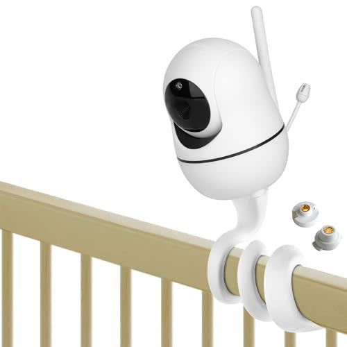 iTODOS Baby Monitor Mount for HelloBaby HB65/HB66/HB248,ANMEATE SM935E Baby Monitor Camera, Versatile Twist Mount Without Tools or Wall Damage