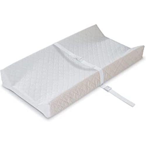 Summer Contoured Changing Pad, 16 x 32 – Comfortable & Secure, With Security Strap And Two High Curved Sides, Easy To Clean