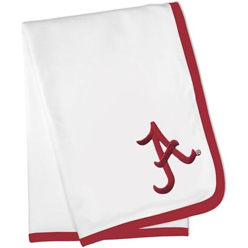 Alabama Crimson Tide Officially Licensed Baby Receiving Blanket - Crimson Trim