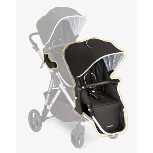 2nd Seat Kit (2023 model) | Black, Windowpane, Silver with Black Leather