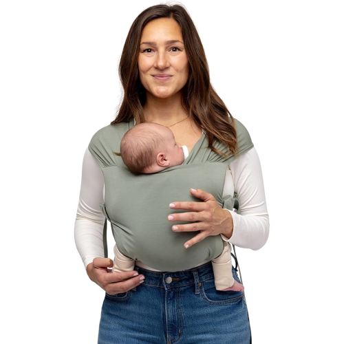 WildBird - Aerial Buckle Wrap - 0-6 Months - Standard (XS-XL) Acadian - Newborn Baby Carrier - Front Carry - Soft Fabric, Straps, Head Support, Padded Waist Belt - Baby Essentials - New Mom Gifts