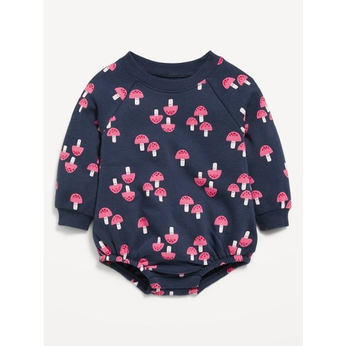 Printed Long-Sleeve Fleece One-Piece Romper for Baby | Old Navy