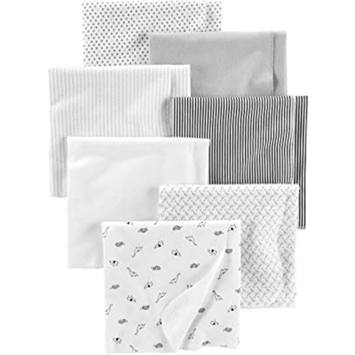 Simple Joys by Carter's Unisex Babies' Flannel Receiving Blankets, Pack of 7