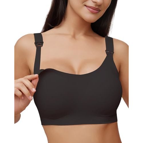 Nursing Bras for Breastfeeding Natural Shape Maternity Bra Seamless Jelly Strip Support Comfort Pregnancy Bra