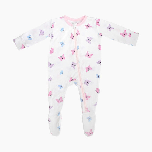 Bamboo Little Bamboo Footie - Butterfly, 0-3 M