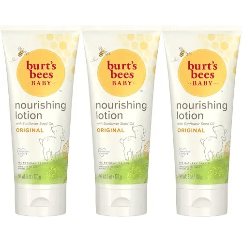 Burt's Bees Baby Nourishing Lotion, Original Scent Baby Lotion - 6 Ounce Tube - Pack of 3