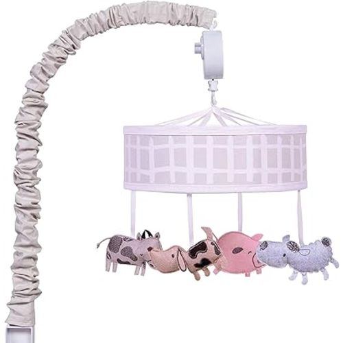 Trend Lab Farm Stack Baby Crib Mobile with Music, Crib Mobile Arm Fits Standard Crib Rails