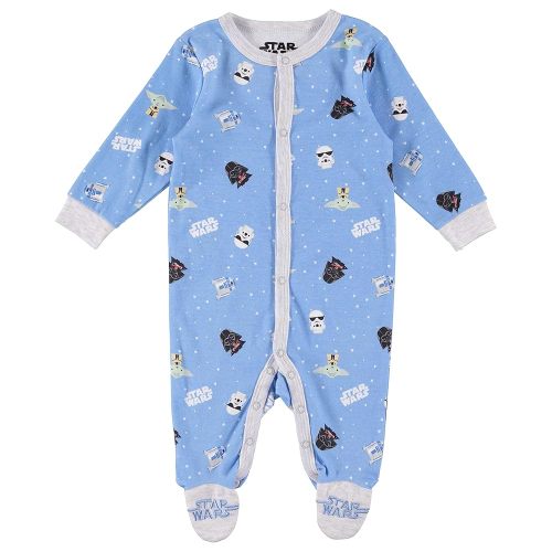 STAR WARS Mandalorian The Child Baby Boys’ Long-Sleeve Footed Sleeper - Baby Yoda Pajamas