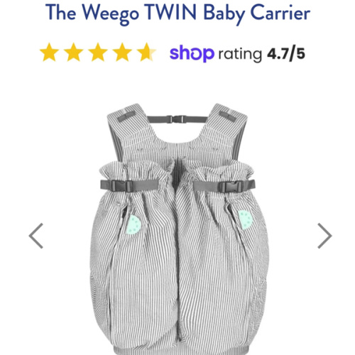 The Weego TWIN Baby Carrier