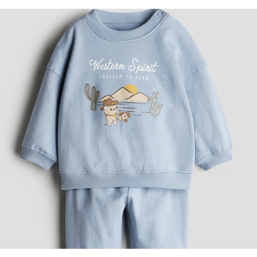 Dusty blue/Western Spirit 2-PIECE SWEATSUIT
