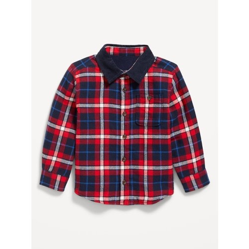 Microfleece-Lined Pocket Flannel Shirt for Toddler Boys | Old Navy