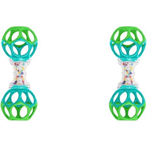 Bright Starts Oball Shaker Rattle Toy, Ages Newborn + (Pack of 2)