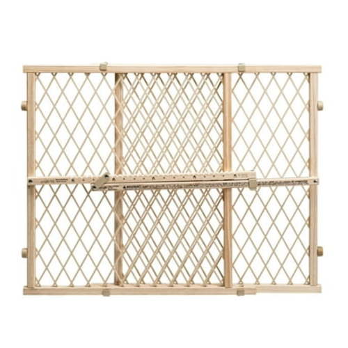 Evenflo Position & Lock Value Adjustable Wood Baby Gate, (Natural), Fits Openings 26 - 42 in. Wide